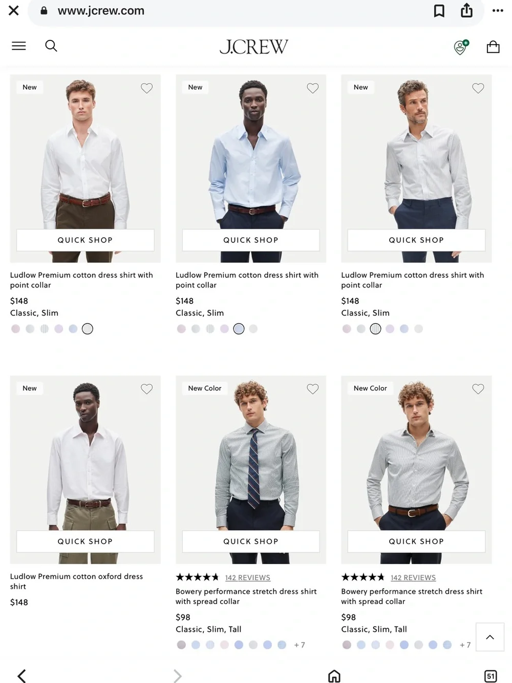 J. Crew Men's White Micro-Anchor Button-Down Shirt